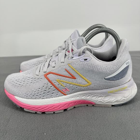 New Balance Womens Fresh Foam X 880 V12 W880G12 Gray Running  New Balance Fresh Foam X 880v12 Womens 7 B Gray Pink Running Shoes W880G12